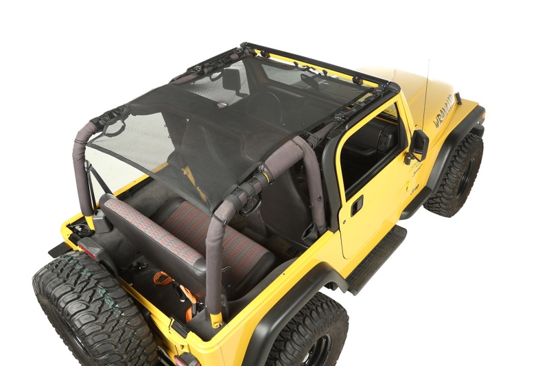 Jeep Wrangler Sun Shade - Front + Rear - Rugged Ridge - Eclipse Full Cover - Black - `97-`06